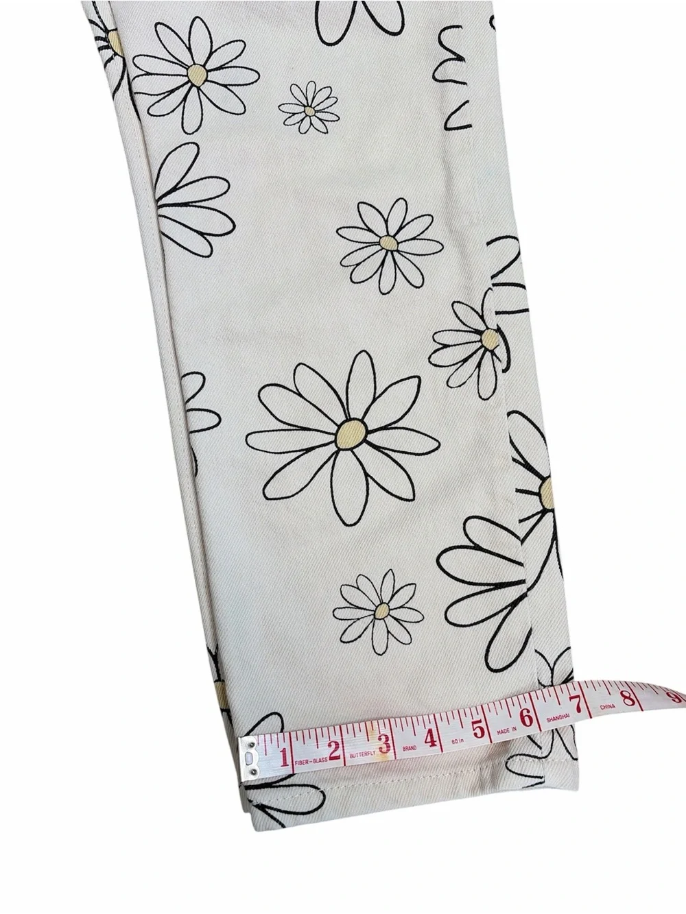 We The Free Daisy Print Mid Rise Button Fly Jean Size 26